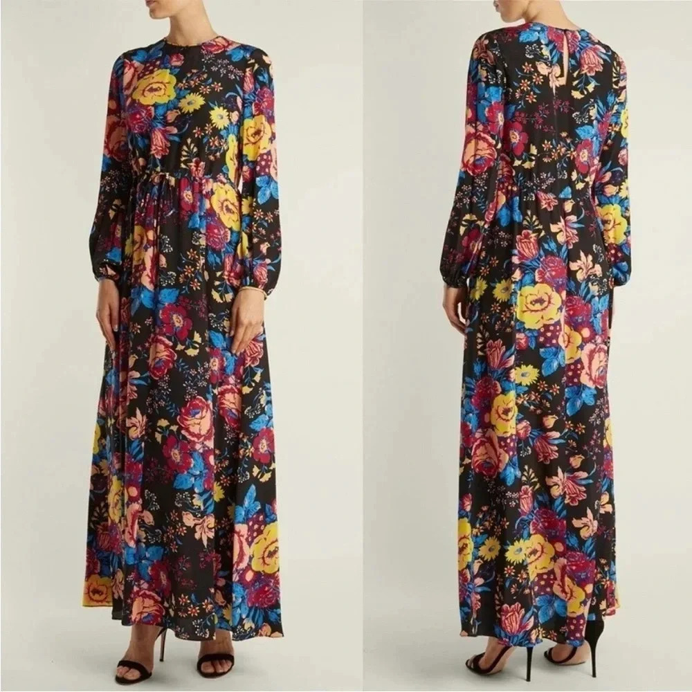 Diane Von Furstenburg floral silk maxi dress